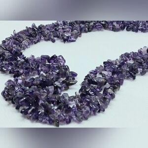 Amethyst Premium Chip Necklace in Sterling Silver